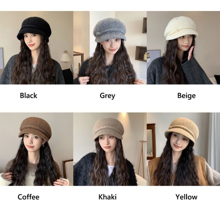 Fashion%20Multicolor%20Knitting%20Beret%20Korean%20Style%20Versatile%20Octagonal%20Painter's%20Hat%20Adjustable%20Head%20Circumference%20Leisure%20Beanie%20Cap%20Autumn%20Winter%20-%20Image%202