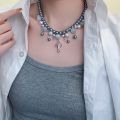 【Innovative designs】Sweet Cool Elegant Multi-layer Pearl Industry Cross Women's Light Niche Collarbone Chain Choker Necklace Necklace. 