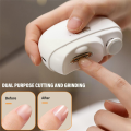 2-In-1 Electric Nail Clipper Multifunctional Nail Machine Nail Trimmer Automatic Nail Cutter Lighting for Baby Adult Easy to Use C. 