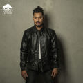 Rhino Leathers Men's Genuine Leather Jacket Black. 