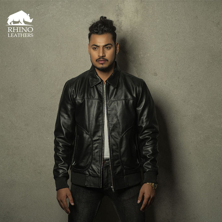 Rhino%20Leathers%20Men's%20Genuine%20Leather%20Jacket%20Black%20-%20Image%202