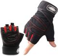 Weight Lifting Wrist support Gym & Fitness Gloves (Free Size, Multicolor) | Padded Half Gym Gloves With Wrist Support. 