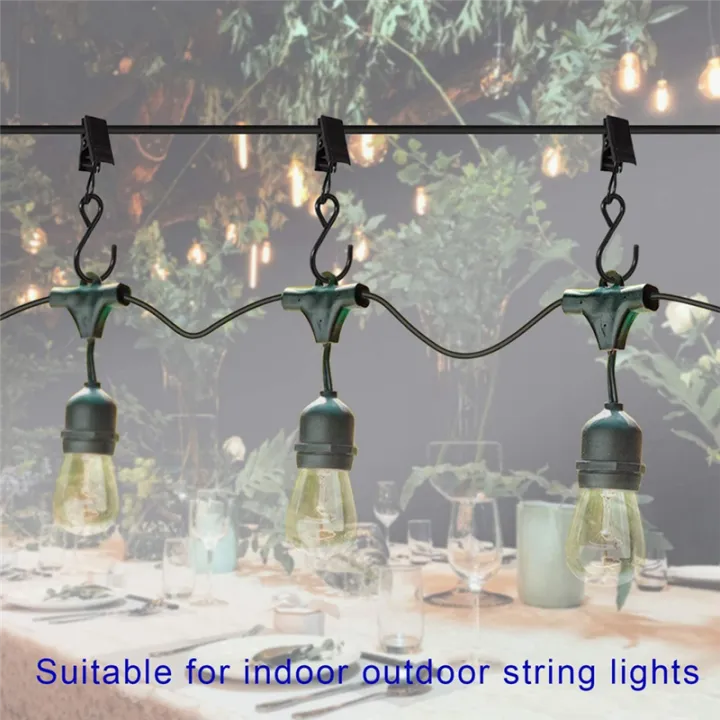 50Pcs%20Stainless%20Steel%20S%20Hooks%20Curtain%20Clips,Black%20-%20Image%206