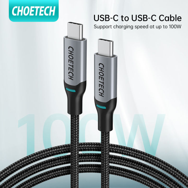 Choetech%20PD100W%20USB-C%20to%20USB-C%20Cable%20%7C%20480Mbps%20%7C20V/5A%20High%20Speed%20Charging%20%7C%20Nylon%20Braided%20And%20Aluminum%20Housing%20-%20Image%205