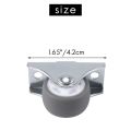 8PCS TPE Caster Wheels Duty Fixed Casters with Rigid Non-Swivel Base Ball Bearing Trolley Wheels Top Plate 1 Inch. 