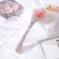 Durable Artificial Fiber Diamond Handle Makeup Brush Diamond Inlay Soft Bristles Loose Powder Brush Rhinestone Handle Fluffy Blush Brush Professional. 