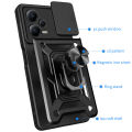 Vantime for Xiaomi Redmi Note 12 5G Case Stand Slide Lens Cover Shockproof Hard Phone Back Casing. 