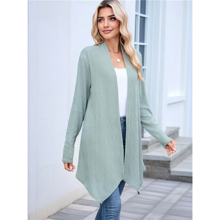 Women%20Solid%20Color%20Cardigan%20Sweater%20Open%20Front%20Long%20Casual%20Beach%20Kimonos%20Outfits%20Dark%20Green%20M%20-%20Image%204