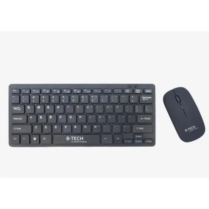 B-Tech Black KB-CO14 Pro Wireless Keyboard And Mouse Combo Set | Daraz ...