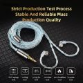Sutuiying QKZ T1 Earphone Cable 200 Core Copper Silver-plated Upgrade Cable Fifty percent discount 0.75mm 3.5mm 2Pin Wired Headset For KZ ZSN ZS10 Pro EDX TRN. 