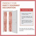 Metallic Foil Curtains for Party decoration , Selfie Booth , selfie Backdrop and Party events - Set of 3 Pcs. 