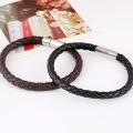 Classic Braided Leather Bracelets Simple Brown Bracelets Bangle for Women Men New Year Jewelry Gift Fashion Accessory. 