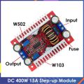 Voltage Charger 8.5-50V to 10-60V LED Driver Step Up Module 400W 15A Step-up Boost Converter DC-DC. 