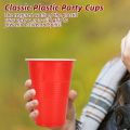 Red Plastic Cups Party Cups 500ml Recyclable Plastic Party Cups Custom Eco-Friendly Plastic Cups (50 set). 