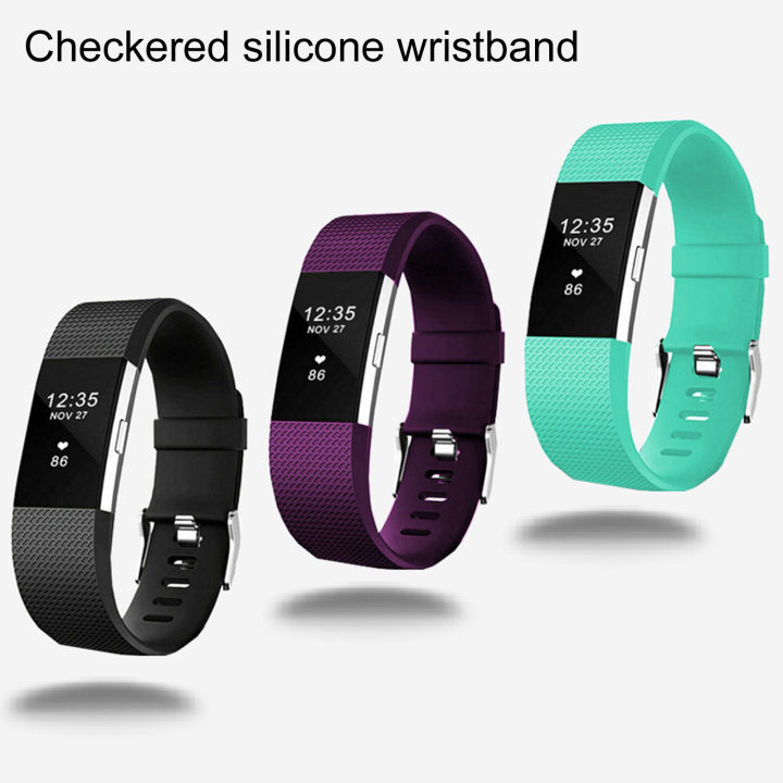 Watch%20Band%20Checkered%20Pattern%20Smartwatch%20Bracelet%20Soft%20Silicone%20Strap%20Replacement%20for%20Fitbit%20Charge%202%EF%BC%88just%201%20Strap,not%201%20watch)%20-%20Image%203