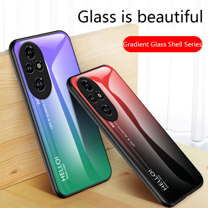 Biruiqu%20For%20Honor%20200%20Pro%20Shockproof%20Gradient%20Tempered%20Glass%20Back%20Soft%20Silicone%20Edge%20Case%20Cover%20-%20Image%202