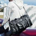 Leather Side Bag Business Cross-body Messenger Bag For Men - Black | Fashion Leather Cross Body Bag For Men. 