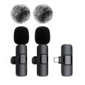 NEW Wireless Lavalier Microphone Audio Video Recording Mini Mic For iPhone Android Laptop Live Gaming Mobile Phone Microphone. 