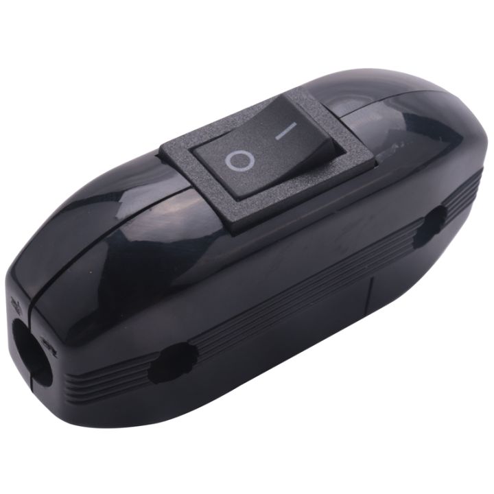 5x 250V AC/6A In-line ON/OFF Table Lamp Bed Light Controll Switch 3-Core Cable