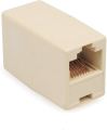 RJ45 Ethernet cable connector, F-to-F type, Almond color. 