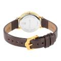 Titan Karishma Brown Dial Leather Strap Watch for Women -2678YL02. 
