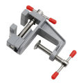 Aluminum Mini Ature DIY Small Jewelers Hobby Clamp On Table Bench Vise Tool Vice Mini Aluminum Bench Vise A JUE. 