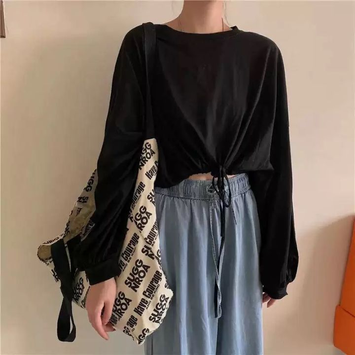Lace%20Waist%20Full%20Sleeve%20KD%20T-Shirt%20For%20Women%20-%20Image%207