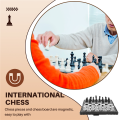 5x5 Inch Chess Portable Plastic Folding Board With Magnetic Chess Game Mini Chess Set Puzzle Party Family Event. 