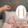 NAMUNY 3PC Wooden Circular Knitting Needles,15/20/25mm Natural Wood Jumbo Needle for Chunky Yarn Giant Circular Knitting Needle. 