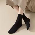 6Pairs Casual Simple Cotton Socks Wear-resistant Soft Medium Tube Socks High Elasticity Breathable Sports Socks Streetwear. 