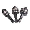 3 PCS 1/4Inch Hex 12/16/19mm Countersink Bore Set For Wood Metal Quick Change Bit Easy To Use. 