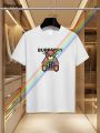 Sutuiying The 2025 new men's summer luxury fashion letter B Bear brand printed Hot Selling T-shirt, pure cotton round neck casual and trendy Y2K high-. 