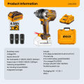 Ingco Brand Newly Launch 850NM Cordless Impact Wrench For Heavy Duty Car Truck CIWLI2085. 