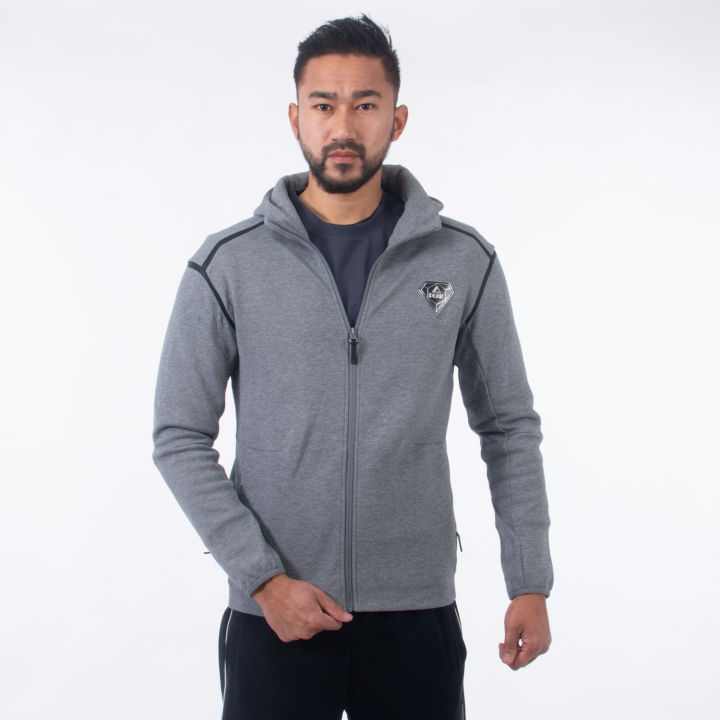 PEAK Zip Hoodie Grey for Men FW683791 - Main Image