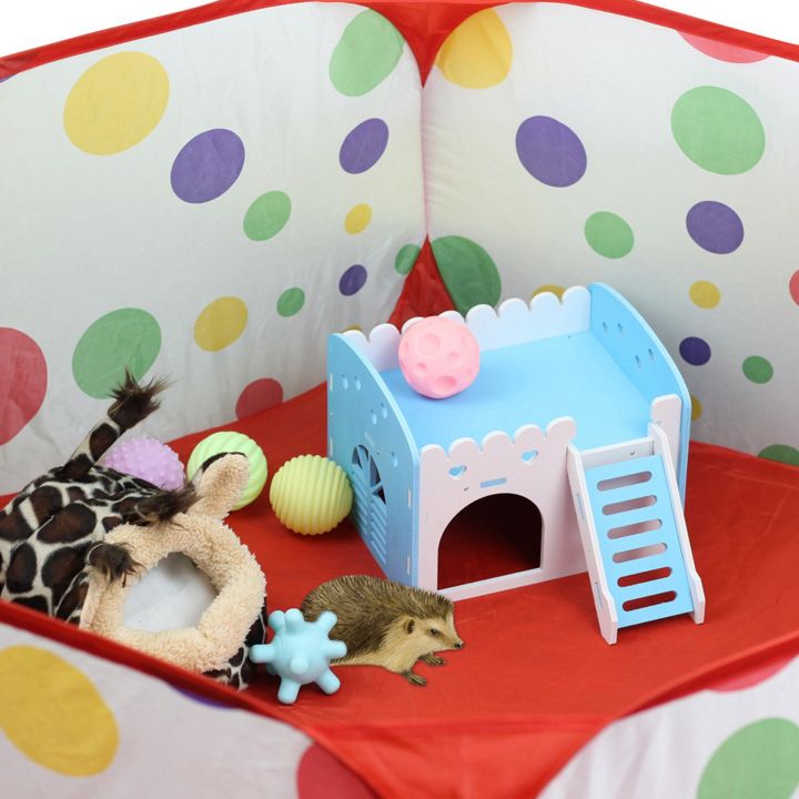 ARELENE%202X%20Guinea%20Pig%20Foldable%20Playpen%20Portable%20Small%20Animals%20Playpen%20Open%20Outdoor/Indoor%20Exercise%20Fence%20for%20Hedgehogs,%20Hamster%20-%20Image%204