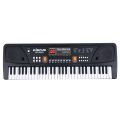 BIGFUN 61 Keys USB Electronic Organ Kids Electric Piano with Microphone Black Digital Music Electronic Keyboard with LED Display-black. 