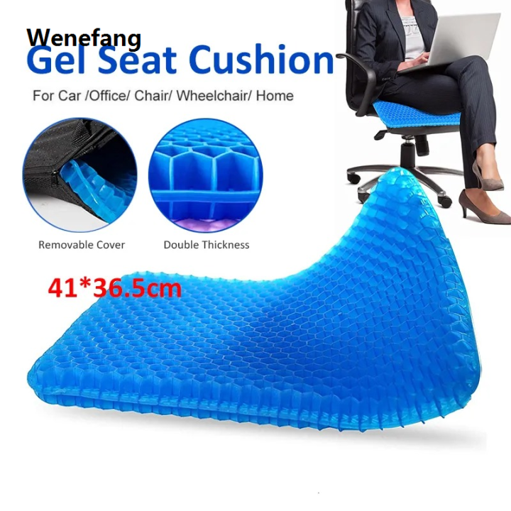 Wenefang%20Car%20Pillow%20Office%20Cooling%20Pad%20Egg%20Sitter%20Gel%20Flex%20New%20style%20Seat%20Cushion%20Soft%20Silicone%20Honeycomb%20Design%20-%20Image%202