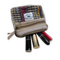Hemp Coin Pouch. Handcrafted Uniquely Design Hemp & Cotton Mixed Double Compartment Pouch For Women. Small Purse. 