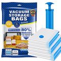 Vacuum Storage Bags With Ziplock & Hand Pump. 