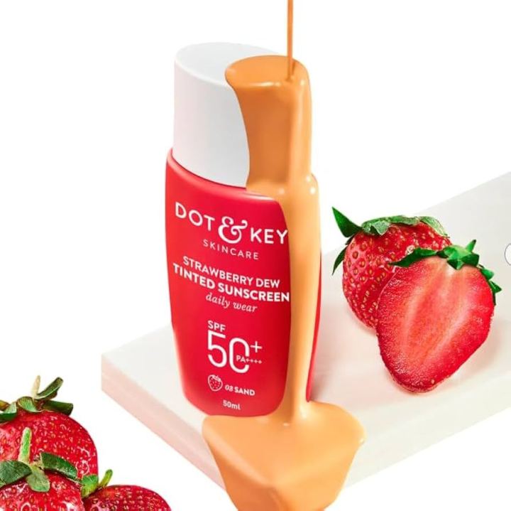 Do & Key Strawberry Dew Tinted Sunscreen, daily wear SPF 50+ PA++++ - 50ml