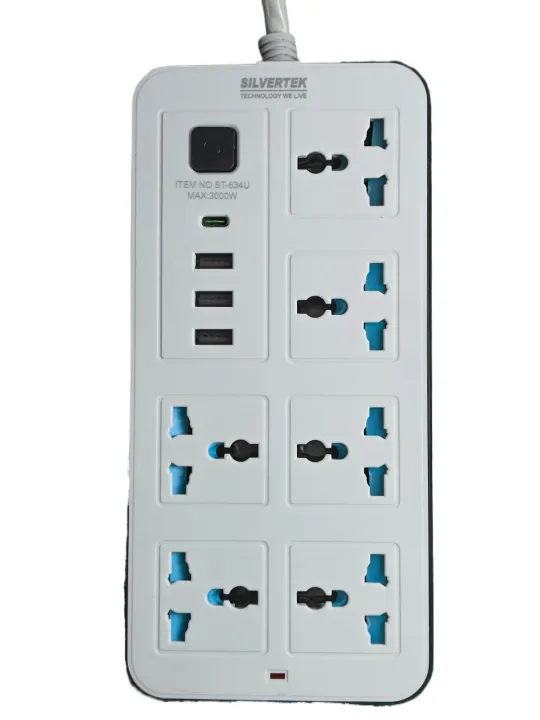 3000W%20Silvertek%20Multiplug%20with%201-C-Type,%203-USB%20&%206-charging%20port%20%7C%203%20&%205%20meter%20wire%20%7C%20Suitable%20for%20all%20the%20home%20appliances%20(Washing%20machine,%20freeze,%20TV,%20Iron)%20%7C%20Extension%20Cord%20634U%20-%20Image%208
