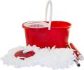 Easy Magic Floor Cleaning 360° Spin Bucket Mop Set With Dual Mop Heads. 