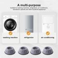 4 Pcs Anti Vibration,Washing Machine Stand,Anti Shock, Refrigerator Pad And Washing Machine With Suction Cup Feet, Fridge Washing Machine Feet Pads Leveling Feet Anti Walk Pads Shock Absorber Furniture Lifting Base, Floor Protector. 