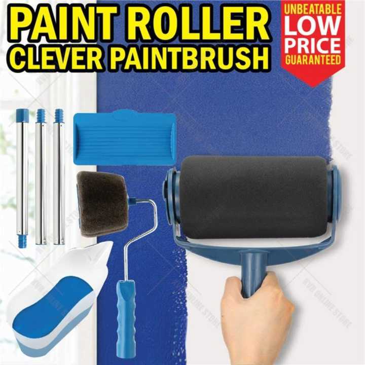 Paint Roller Clever Paint Brush Handle No Prep,No Mess House Deco Wall