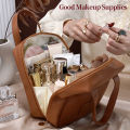 Makeup Organizer Female Toiletry Kit Bag Make Up Case Storage Pouch Luxury Lady Box Cosmetic Bag Organizer Bag For Travel Zip QINGHE. 