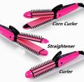 NOVA NHC-8890 4in1 Hair Straightener । Multifunction Perfect Curl Stylish Hair । Curler/Straightener/Brush/Crimper. 