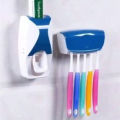 Automatic Universal Toothpaste Dispenser And 5 Tooth Brush Holder For Home Bathroom Accessories - Tooth Brusher Holder. 