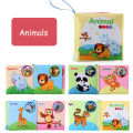 Baby Soft Cloth Book for Newborns 0-12 Months 3D Book Animal Family Cognitive Montessori Early Educational Toys for Kids Gift. 