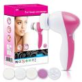 Facial Cleansing Brush, Electric Face Massager, 5 in 1 Portable Facial Pore Cleaner With 5 Brush Heads For Acne, For Gentle Exfoliating, Removing Blackhead. 