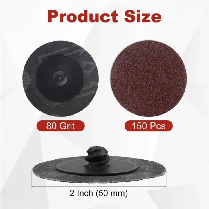 NCANRUI%202%20Inch%20Sanding%20Discs,%20150%20Pcs%2080%20Grit%20Quick%20Change%20Disc,%20Die%20Grinder%20Danding%20Disc%20for%20-Prep%20Strip%20Grind%20-%20Image%202